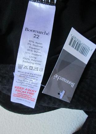 Шикарный слитный фактурный чёрный купальник батал bonmarche 🌺💜🌺8 фото