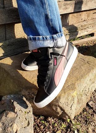 Высокие кроссовки puma оригинал утепленные кожаные