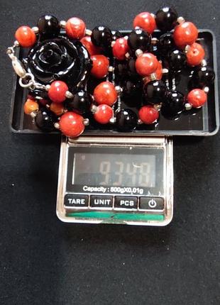 Буси намисто прикраса під дерево срібло 925 метал