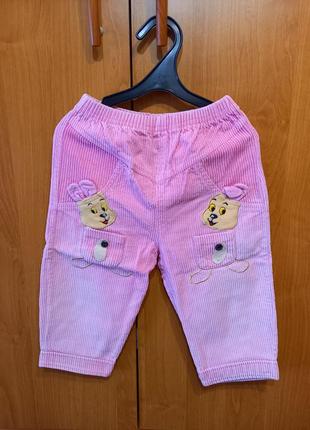 Брюки для дівчинки, крупний вельвет. заміри: шаговий шов 26 см довжина 48 см ширина по талії 27 см і