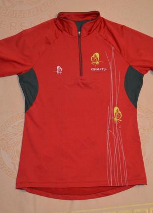 Craft (xl) красное джерси с бабочками