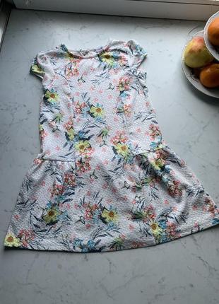 Нежное легкое фактурное платье george на 6-7 лет