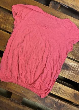 Женская хлопковая футболка с кружевом george (джордж 3хлрр идеал оригинал розовая)2 фото