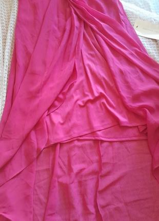 Розкішна шифонова сукня кольоу фуксія adrianna papell6 фото