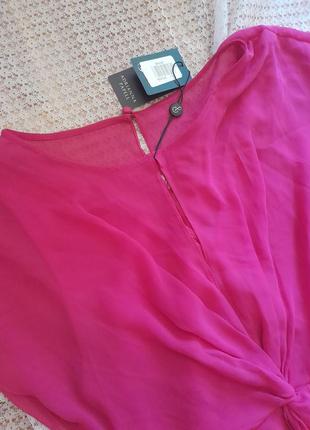 Розкішна шифонова сукня кольоу фуксія adrianna papell7 фото