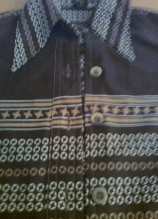 Стильная рубашка коричневого цвета с узами, сырия5 фото