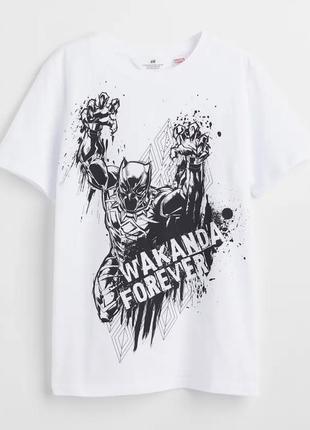 Дитяча футболка black panther h&m на хлопчика - підлітка 77004