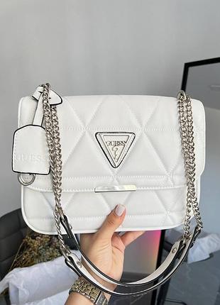 Сумка женская guess zippy white 3
