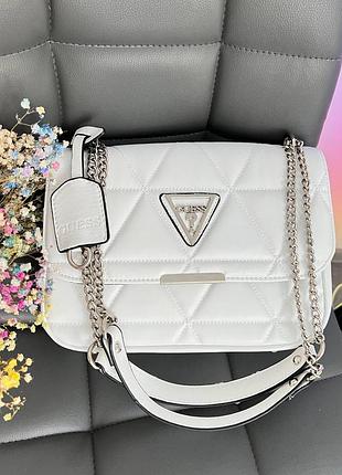 Сумка женская guess zippy white 2