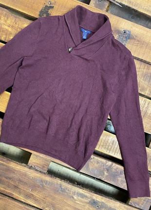 Мужская хлопковая кофта (свитер) gap (гэп срр идеал оригинал бордовая)