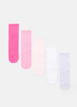 27-30/31-34/35-38 р нові фірмові високі шкарпетки набір комплект 5 пар різнобарвні sinsay носки2 фото
