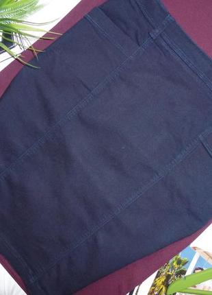 Базовая синяя юбка карандаш3 фото
