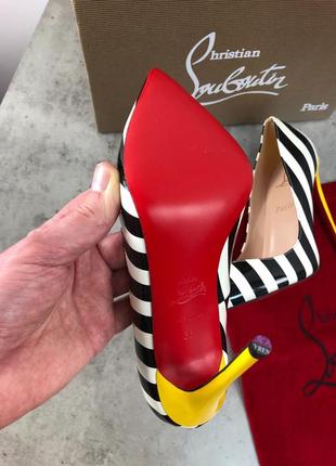 Туфли лодочки christian louboutin so kate в полоску3 фото