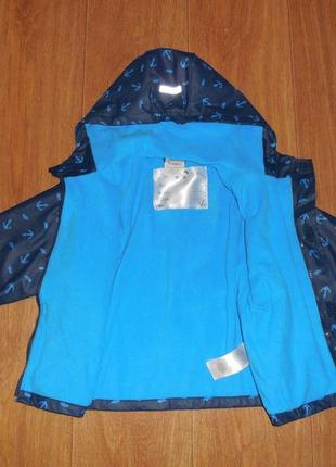 Куртка деми- дождевик * impidimpi* верх прорезинен,на флисе, 5-6 лет (110-116 см)2 фото