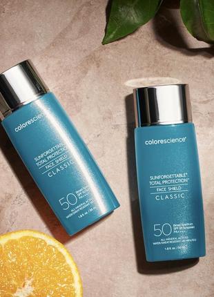 Colorescience  sunforgettable face shield classic spf 50 сонцезахисний крем для обличчя з тонуючим ефектом