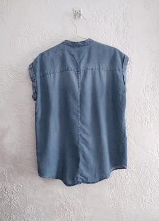 Рубашка голубая , джинс, лиоцел2 фото