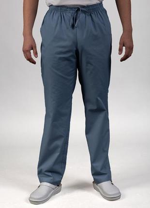 Брюки медичні чоловічі профмода "модель 04" сірий штани сумішева 42 -170 35% бавовна*65% поліестер