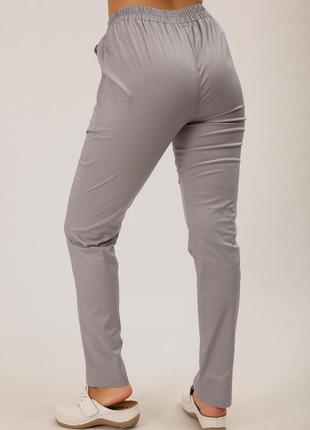 Штани медичні жіночі профмода "модель 06" сірий штани коттон 42-170 35% бавовна*65% поліестер2 фото