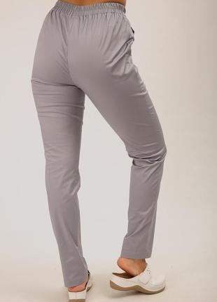 Штани медичні жіночі профмода "модель 06" сірий штани коттон 42-170 35% бавовна*65% поліестер3 фото