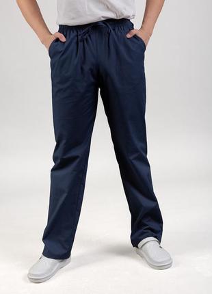 Брюки медичні чоловічі профмода "модель 04" темно-синій штани сумішева 42 -170 35% бавовна*65%