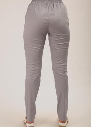 Штани медичні жіночі профмода "модель 06" сірий, котон-стрейч, 52,54,56-170см3 фото
