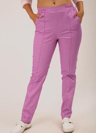 Брюки медичні жіночі профмода "модель 06" лаванда штани коттон 42 -170 35% бавовна*65% поліестер3 фото