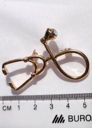 Значок “стетоскоп” золото (14804)