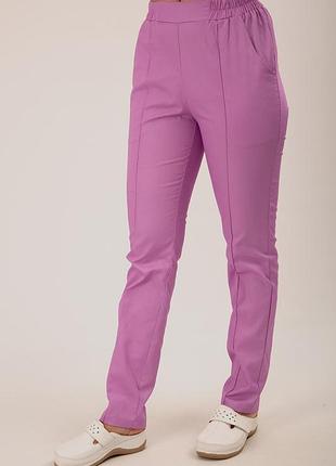 Брюки медицинские женские профмода “модель 06” лаванда, коттон, 42,44,46,48-170см, 35% хлопок*65% полиэстер