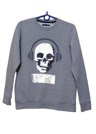 Свитшот, кофта с пайетками - переворачиваниями.