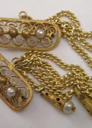 Двойная брошь чешская бижутерия чехословакия №1018