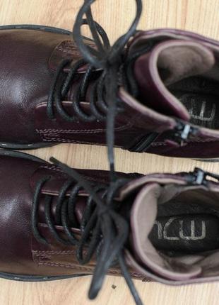 Кожаные ботинки mjus 190201 бордовые италия 36р. 23 см.8 фото