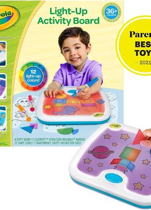 Набір для творчості crayola light up activity board. розвиваюча дошка від 3- х років