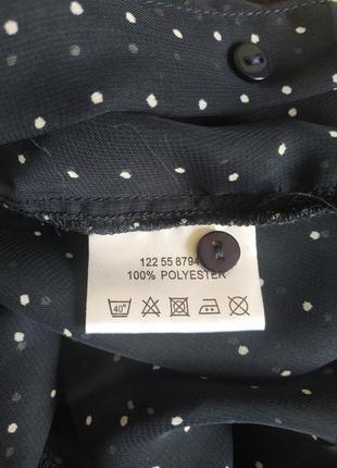 Блуза шифонова в горошок з бантом frk8 фото