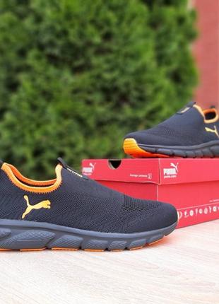 Кроссовки тапочки тапочки мужские puma черные / кросівки тапки чоловічі пума чорні кроссы2 фото