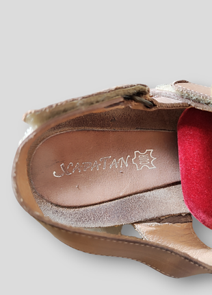 Кожаные босоножки на липучке летняя женская обувь4 фото