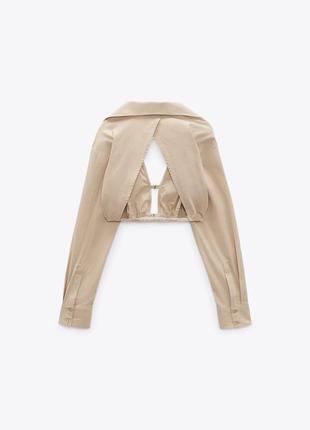 Укорочена сорочка з видкритою спинкою2 фото