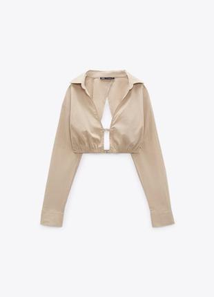 Укорочена сорочка з видкритою спинкою3 фото