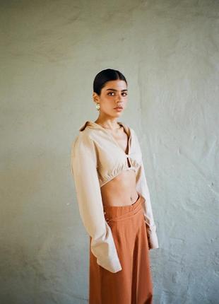 Укорочена сорочка з видкритою спинкою4 фото