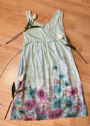 Платье хлопковое с принтом