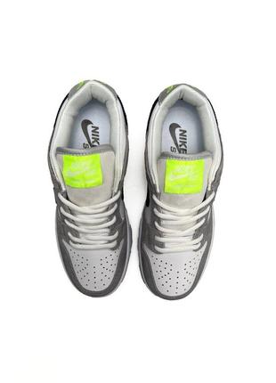 Кроссовки женские nike sb dunk low pro серые белые / кросівки жіночі найк данк сірі кроссы5 фото