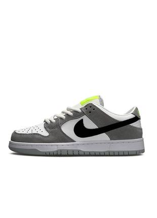 Кроссовки женские nike sb dunk low pro серые белые / кросівки жіночі найк данк сірі кроссы2 фото