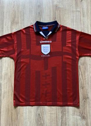 Мужская ретро футбольная джерси umbro england 1997/98 away