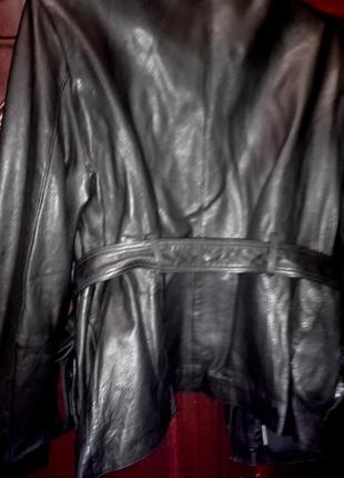 Кожаная куртка в стиле сафари.6 фото