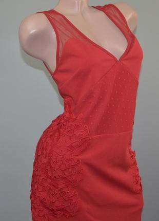 Шикарное, фирменное, красное платье next (42) с бирками