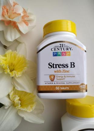 Вітаміни stress b з цинком, 66 таблеток від 21 st century