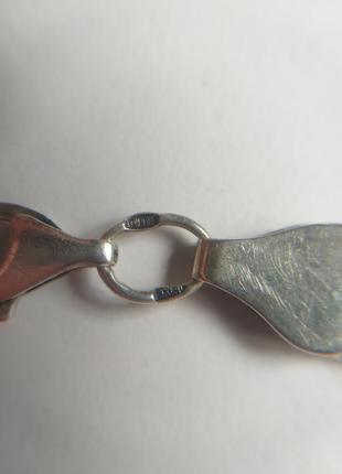 Двухсторонний серебряный браслет. серебро 925 проба с трезубцем. унисекс.