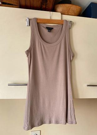 Майка базова, майка бежева, топ коттон