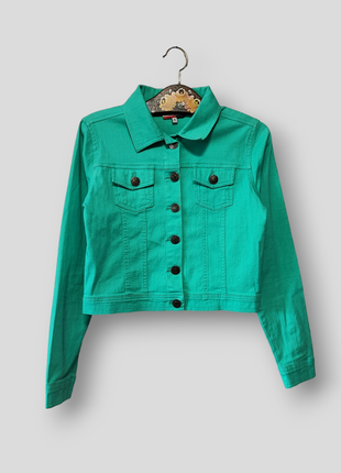 Джинсовка crop кроп куртка укорочений піджак