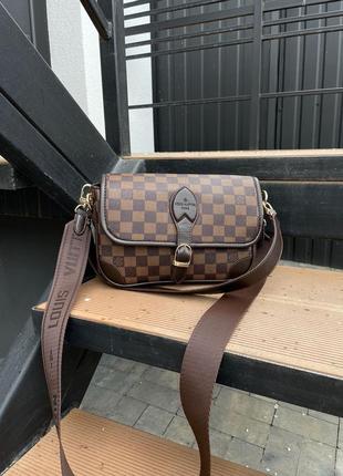 Сумка женская в стиле louis vuitton diane brown chess