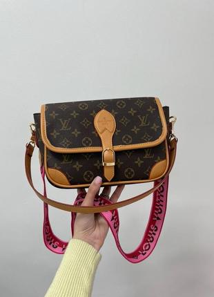 Сумка женская в стиле louis vuitton diane brown chess